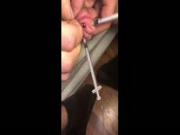 Shocking bdsm fetish movie features dude enduring pain while having needles in his cock